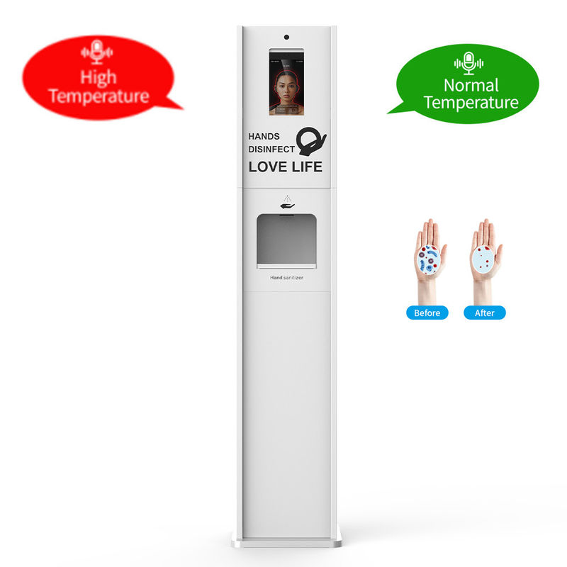 Facial Detection 8" Display Temperature Thermometer Sensor Measuring Instruments Hand Sanitizer Dispenser Station