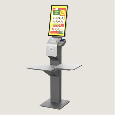 Payment Restaurant Self Service Ordering Kiosk Sensitive QR Code Scanner Terminal Printer